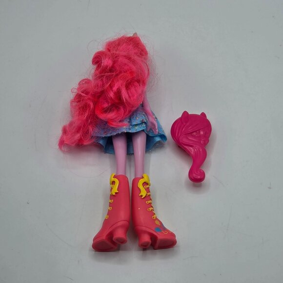 2012 My Little Pony Equestria Girls Pinkie Pie Doll With Skirt Boots & Brush By - Picture 7 of 9